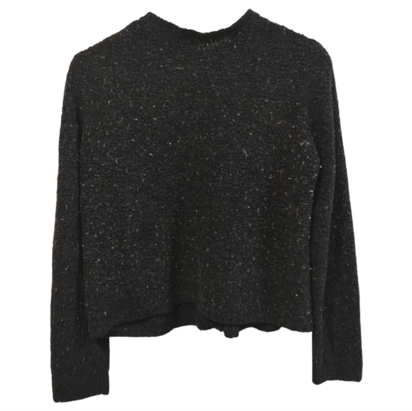 J. Crew Vintage Dark Gray Wool Blend Button Up Long Sleeve Cardigan Size Medium - Picture 2 of 7